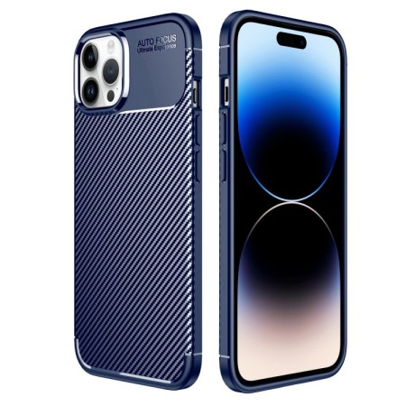 Case Ancus AutoFocus Carbon Fiber για Apple iPhone 14 Pro Max Blue