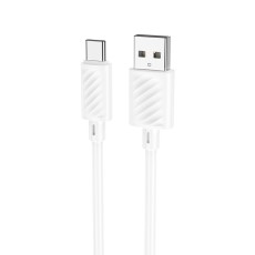 Data Cable Hoco X88 USB to USB-C 3.0A for Fast Charging and Data Transfer White 1m