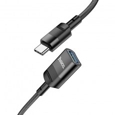 Extension Cable Hoco U107 USB-C Male to USB 3.0 Female 5V/2A 5Gbps OTG 1.2m Black