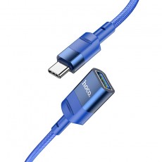 Extension Cable Hoco U107 USB-C Male to USB 3.0 Female 5V/2A 5Gbps 1.2m Blue