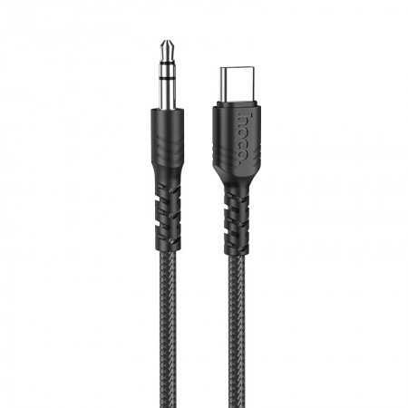 Audio Cable Hoco UPA17 Braided USB-C to 3.5mm Male 1m Black