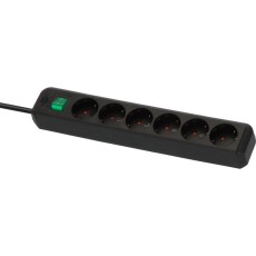 Power Strip Brennenstuhl  with 6 Inlet Sockets and On / Off Switch Cable 1.4 m IP20 Black