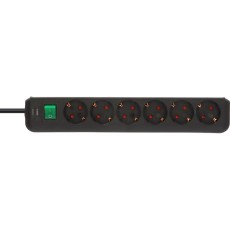 Power Strip Brennenstuhl  with 6 Inlet Sockets and On / Off Switch Cable 1.4 m IP20 Black