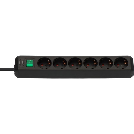 Power Strip Brennenstuhl  with 6 Inlet Sockets and On / Off Switch Cable 1.4 m IP20 Black