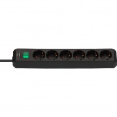 Power Strip Brennenstuhl  with 6 Inlet Sockets and On / Off Switch Cable 1.4 m IP20 Black