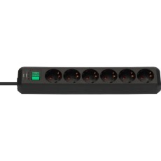 Power Strip Brennenstuhl  with 6 Inlet Sockets and On / Off Switch Cable 1.4 m IP20 Black