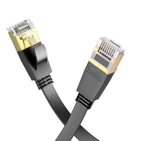 Patch Cable Hoco US07 General Pure Copper Cat 6 UTP Flat Cable 1Gbps 10m Black
