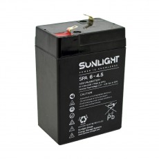 Μπαταρία Sunlight VRLA AGM (6V 4.5Ah) 0.73 kg 110mm x 52mm x 68mm