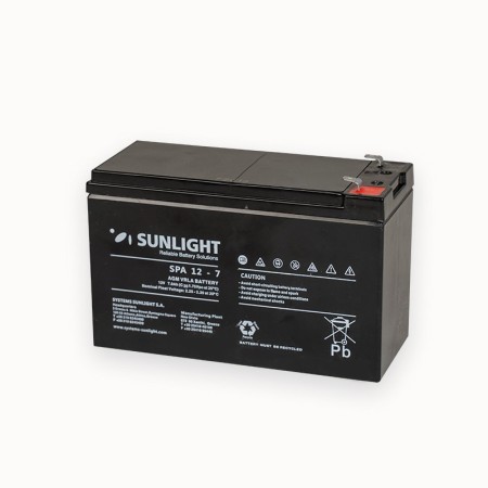 Sunlight VRLA AGM (12V 7Ah) 1.95 kg 151mm x 65mm x 94mm