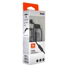 Hands Free JBL Tune 160 In-ear 3.5mm Pure Bass Sound with Mic JBLT160BLK Black