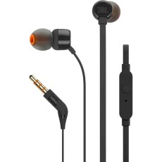 Hands Free JBL Tune 160 In-ear 3.5mm Pure Bass Sound with Mic JBLT160BK 1.2m Black