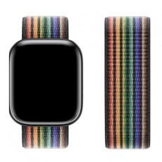 Watchband Hoco WA02 42/44/45/49mm Nylon for Apple Watch series 1/2/3/4/5/6/7/8/SE/Ultra Black Rainbow