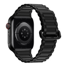 Watchband Hoco WA06 Flexible Military Pattern 42/44/45/49mm for Apple Watch 1/2/3/4/5/6/7/8/SE Black Silicon Band