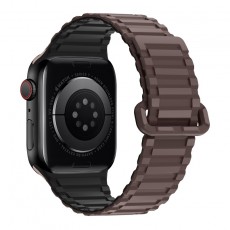 Watchband Hoco WA06 Flexible Military Pattern 42/44/45/49mm for Apple Watch 1/2/3/4/5/6/7/8/SE Coffee Black Silicon Band