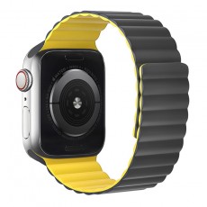 Watchband Hoco WA07 Flexible 42/44/45/49mm for Apple Watch 1/2/3/4/5/6/7/8/SE Grey Yellow Silicon Band