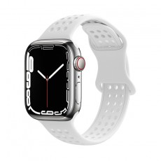 Watchband Hoco WA08 Flexible Honeycomb 38/40/41mm for Apple Watch 1/2/3/4/5/6/7/8/SE White Silicon Band