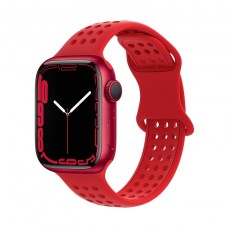 Watchband Hoco WA08 Flexible Honeycomb 38/40/41mm for Apple Watch 1/2/3/4/5/6/7/8/SE Big Red Silicon Band