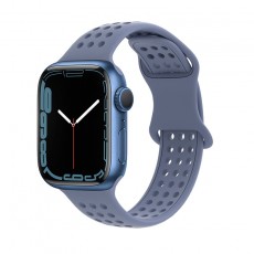Watchband Hoco WA08 Flexible Honeycomb 42/44/45/49mm for Apple Watch 1/2/3/4/5/6/7/8/SE Lavender Grey Silicon Band
