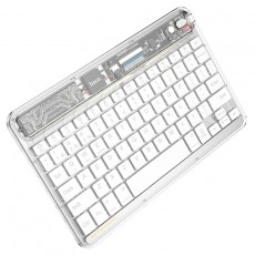 Hoco S55 Wireless Keyboard BT5.0 500mAh 78 Keys with Translucent design and lighting effect Space White
