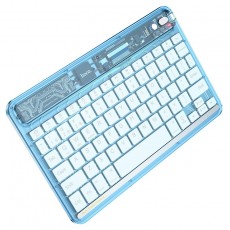Hoco S55 Wireless Keyboard BT5.0 500mAh 78 Keys with Translucent design and lighting effect Ice Blue Mist