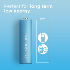 Rechargeable Battery Panasonic Eneloop Lite BK-4HCDEC4BE 550 mAh size AA Ni-MH 1.2V  4pcs with storage case