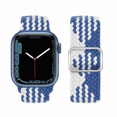 Watchband Hoco WA05 Jane Eyre 38/40/41mm Nylon for Apple Watch 1/2/3/4/5/6/7/8/SE Z Pattern Blue-White