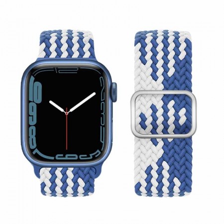 Watchband Hoco WA05 Jane Eyre 42/44/45/49mm Nylon for Apple Watch 1/2/3/4/5/6/7/8/SE/Ultra Z Pattern Blue-White