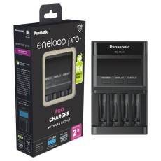 Battery Charger Panasonic eneloop pro BQ-CC65 for AA/AAA & USB Output with LED Lcd New Eco Pack