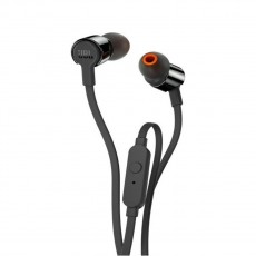 Hands Free JBL Tune 110 In-ear 3.5mm Pure Bass Sound 9mm with Mic and Flat Cable JBLT110BLK Black
