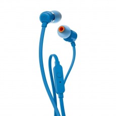 Hands Free JBL Tune 110 In-ear 3.5mm Pure Bass Sound 9mm with Mic and Flat Cable JBLT110BLU Blue