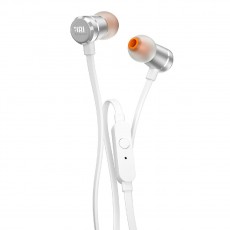 Hands Free JBL Tune 290 In-ear 3.5 mm Pure Bass Sound 8.7mm with Mic and Flat Cable JBLT290SIL Silver