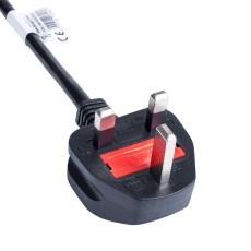 Power Cable Akyga AK-AG-02A British CCA BS 1363 (Typ G) / IEC C5 UK  250V/10A Black 1.5m