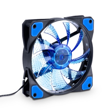 Case Fan Akyga AW-12C-BL 120mm  Molex 3-pin 15 LED Blue