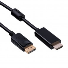 Data Cable Akyga AK-AV-05 HDMI DisplayPort Black 1.8m