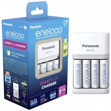 Battery Charger Panasonic Eneloop BQ-CC55E Smart & Quick for AA/AAA with 4 AA batteries Eco Pack
