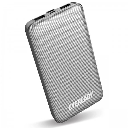 Power Bank Energizer Eveready Slim 10000mAh 2A with 2xUSB 2.0 and LED Battery Display Silver