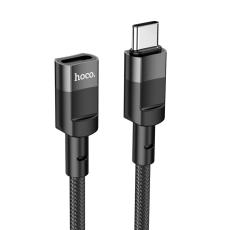 Extension Cable Hoco U107 USB-C to USB-C 2.0 3A OTG Black 1.2m Braided