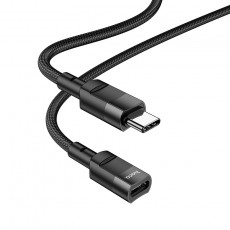 Extension Cable Hoco U107 USB-C to USB-C 2.0 3A OTG Black 1.2m Braided