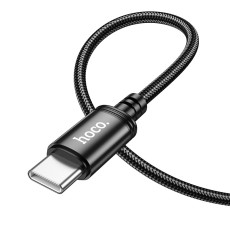 Data Cable Hoco X89 Wind USB to USB-C 3A Black 1m Braided