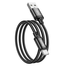 Data Cable Hoco X89 Wind USB to USB-C 3A Black 1m Braided