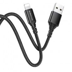 Data Cable Borofone BX54 Ultra Bright USB to Lighting 2.4A Black1m Braided
