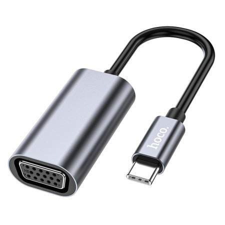 Hoco UA21 Origin USB-C to VGA Full HD 1080P Grey