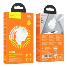 Travel Charger Hoco N32 Glory USB-C PD30W Small Body 5V/3A. The Hoco N32 Glory travel charger is a high-quality charger for your devices that support USB-C technology with Power Delivery (PD) fast charging technology. With an output power of 30W, this ch