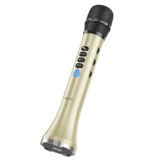 Wireless Microphone Hoco BK9 Singing 15W with Karaoke Function FM Transmission and BT / Audio Input Gold