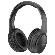 Wireless Stereo Headphone Hoco W40 Mighty V5.3 200mAh with Micro SD, AUX port and Control Buttons Black