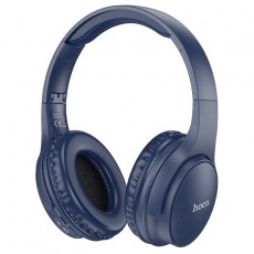 Wireless Stereo Headphone Hoco W40 Mighty V5.3 200mAh with Micro SD, AUX port and Control Buttons Blue
