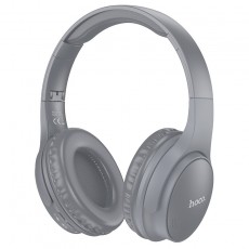 Wireless Stereo Headphone Hoco W40 Mighty V5.3 200mAh with Micro SD, AUX port and Control Buttons Grey