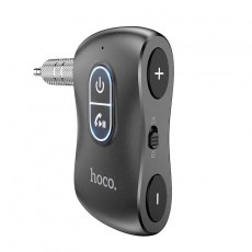 Bluetooth FM Transmitter Hoco E73 Pro Journey 2-in-1 BT v5.0 AUX 3.5mm and USB-C Built-In Microphone Black
