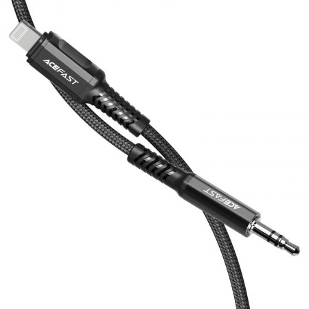 Audio Cable Acefast C1-06 Hi-Fi Lightning Lightning to 3.5mm Black 1.2m MFI Certification Braided