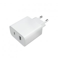 Travel Charger Xiaomi Mi 33W Fast Charging PD33W with USB-C and USB White BHR4996GL